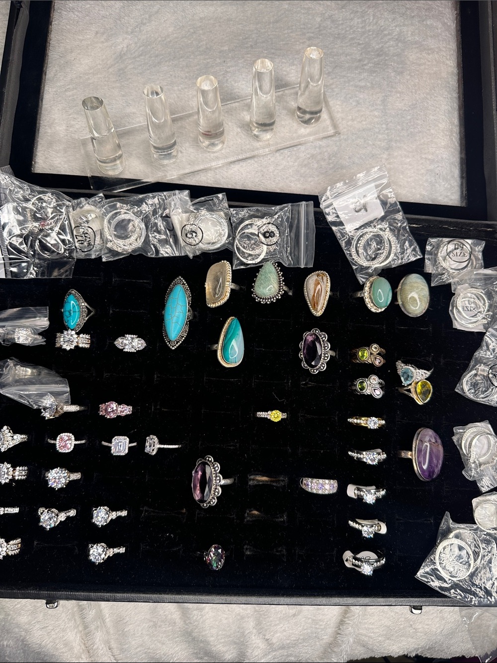 Ring Collection with Carrying Case and Stand